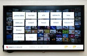 画像：動画配信サービスが利用可能なスマートテレビ