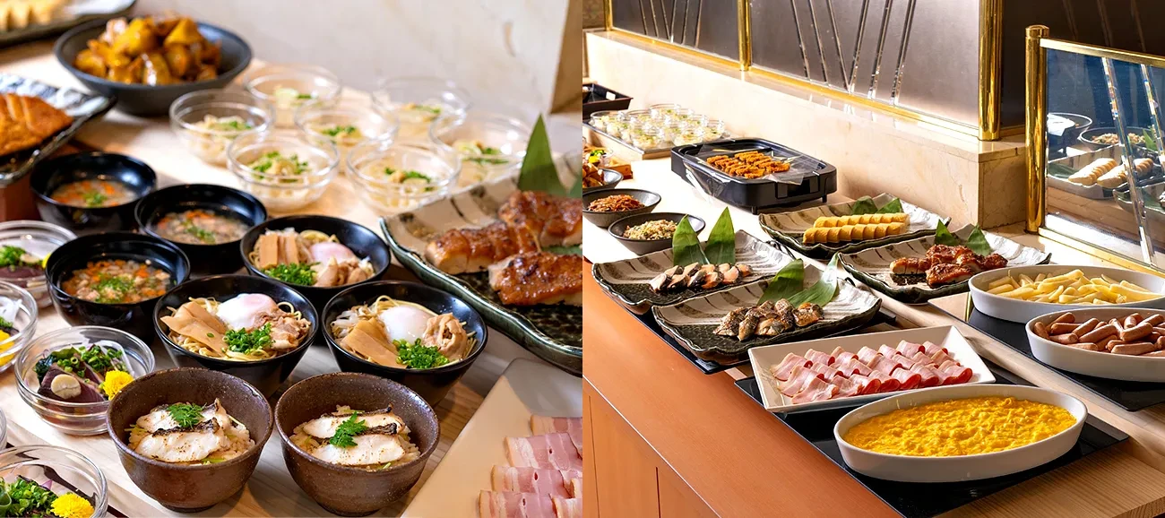 写真：バイキング朝食