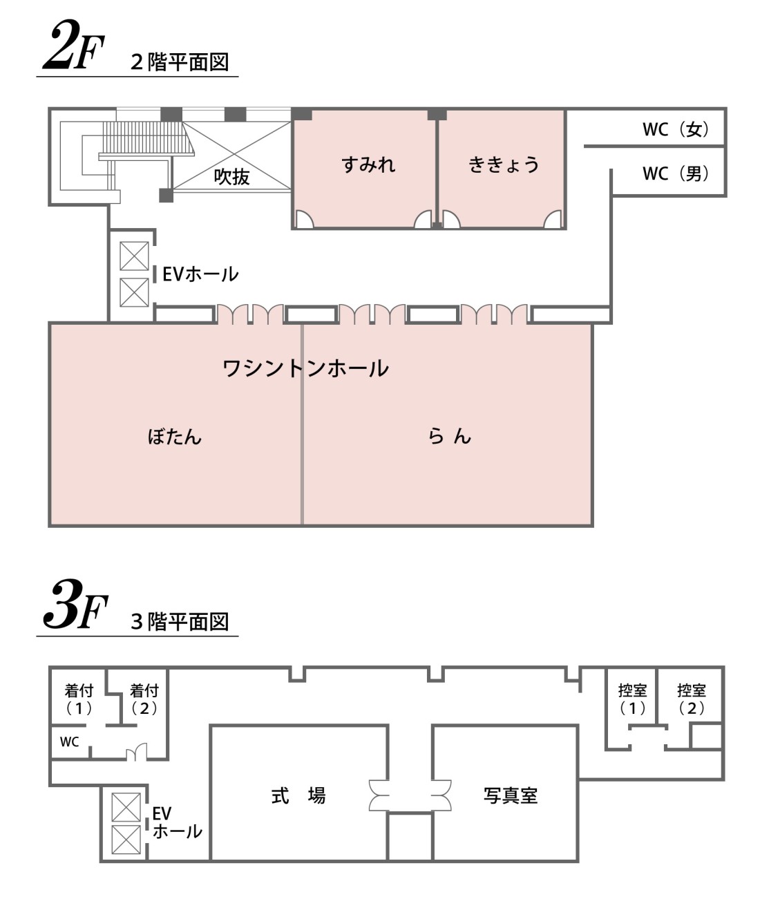 図：宴会・会議室の間取り図