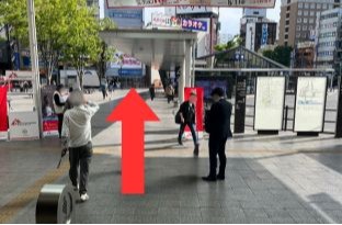 画像：甲府駅からのアクセス