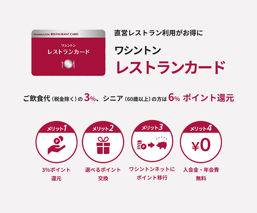 ワシントン レストランカード